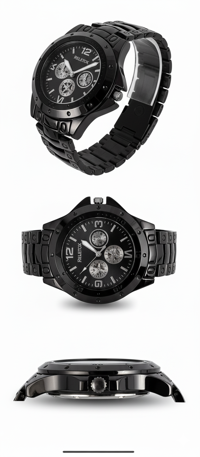 Arabic VVS Skeleton Automatic Watch Luxury Black Dial with Roman Numerals